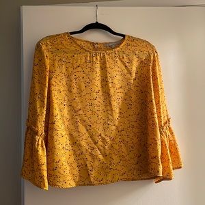 Gold floral blouse